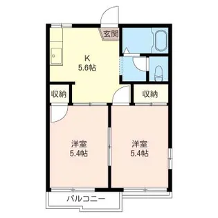 サンハイツ永久保【2階】の間取り