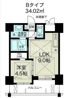 ノルデンハイム天神橋アドバンス【14階】の間取り