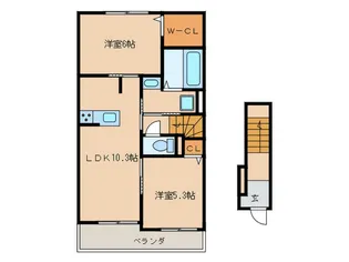 サルサージュ II【2階】の間取り
