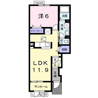 クリスタル【1階】の間取り