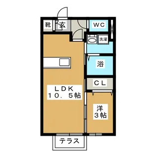 クレスト菰野【1階】の間取り
