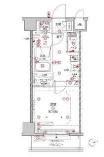 クレイシアIDZ王子【3階】の間取り