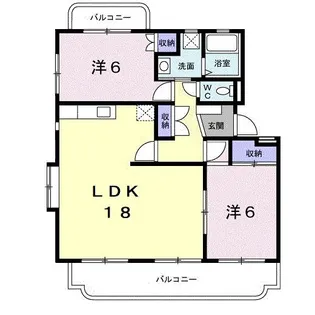 ハーモニー江津【2階】の間取り