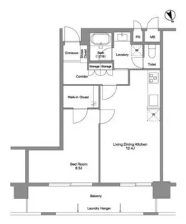 コンフォリア芝浦II【6階】の間取り