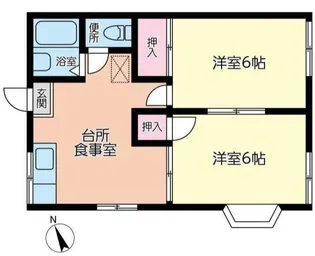 ファミーユ衣笠【1階】の間取り