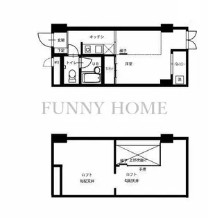 ハピネス上町【4階】の間取り