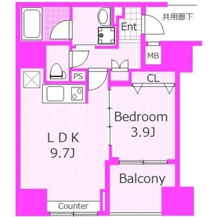 メインステージ横濱真金町【8階】の間取り