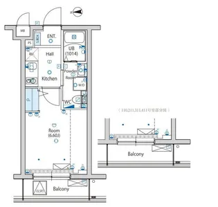 エストゥルース亀有【2階】の間取り