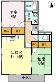 グランドール国分 A棟【2階】の間取り