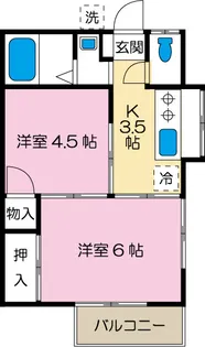 ハイツ松ノ木【2階】の間取り