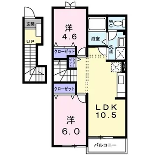 メヌエット【2階】の間取り
