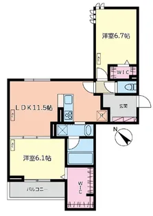 LussoIII【2階】の間取り