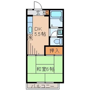 フローラルハイツ【2階】の間取り