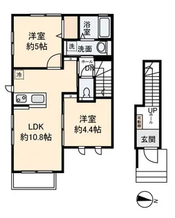 サンシャイン1【2階】の間取り
