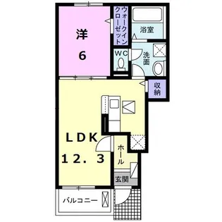 エスパインII【1階】の間取り