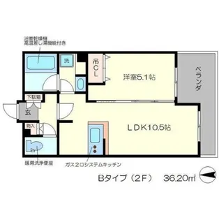 ヴィラ聖護院【2階】の間取り