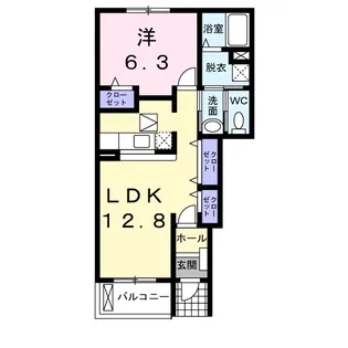レジデンスKI【1階】の間取り