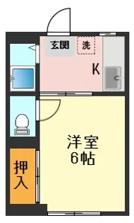 第12アサヒハイツ【1階】の間取り