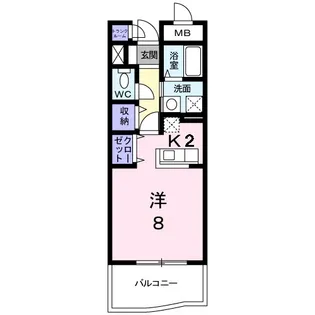 パ一クサイド アニヴァ一サリ一【2階】の間取り