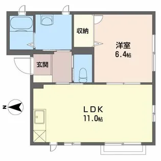 プチ・フルール【2階】の間取り