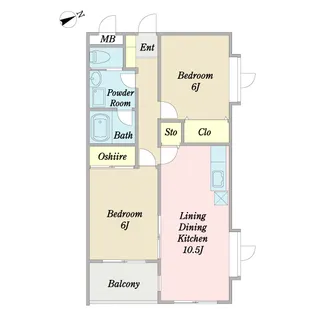 ラヴィサントゥール【4階】の間取り