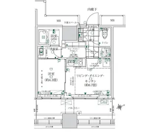 ローレルタワールネ浜松町【2階】の間取り