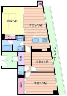 ルナ天神橋【11階】の間取り