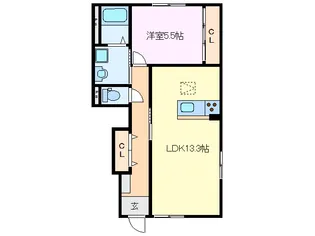 サザンクロス (高岡)【1階】の間取り