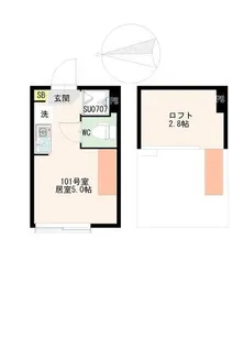 ヴィラエスポワール祖師ヶ谷大蔵【1階】の間取り