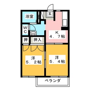 サニーハウス中原C【2階】の間取り