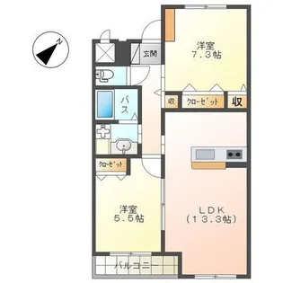 しろくま【3階】の間取り