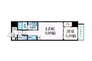 S-RESIDENCE観音公園aloria【4階】の間取り