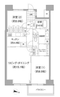 アビティ目黒【5階】の間取り