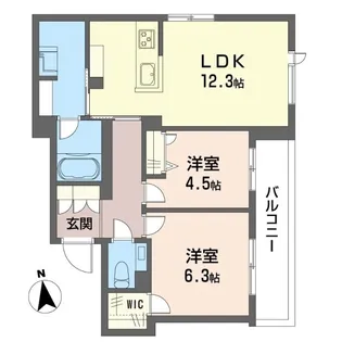 シャーメゾン丸井A【1階】の間取り