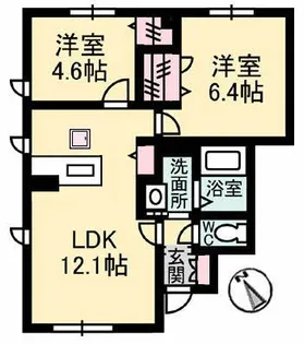 Raffine Maison 壬生 B棟【1階】の間取り