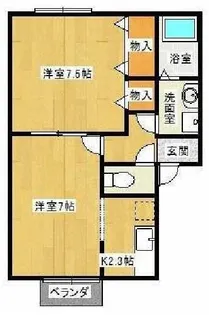MJタウン南中町【1階】の間取り