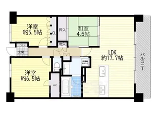 ライオンズ茨木ニューシティB街区【4階】の間取り