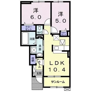 アクアーリオ II【1階】の間取り