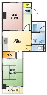 英第一マンション【1階】の間取り