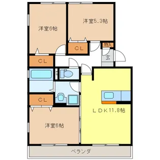 グランドマーニ【3階】の間取り