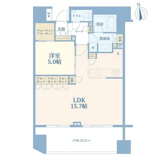 クオリア恵比寿パークフロント【9階】の間取り