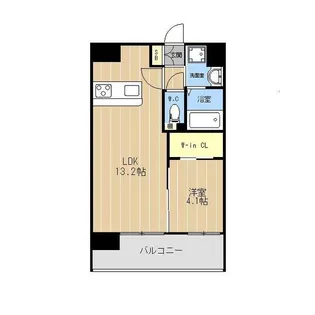 LIBTH水前寺駅前【4階】の間取り