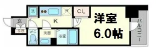 エスリード難波ステーションゲート サウステラス【12階】の間取り