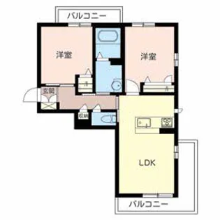 フローラル【2階】の間取り