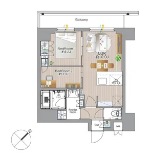 SS.FLAT平井【7階】の間取り