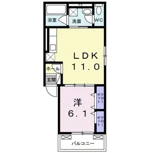 モアナレイ130ヒルズ【2階】の間取り
