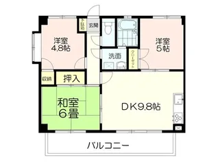 グランドおおとり【3階】の間取り