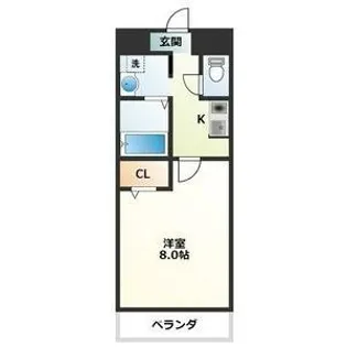 クレール北方【1階】の間取り