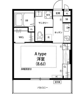 リブリ・クレイン柏【3階】の間取り