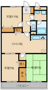 リブェール宮崎台【1階】の間取り